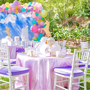 Girl Unicorn Party with garden table setting