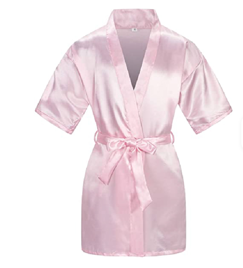 Pink Satin Robe - Size 10