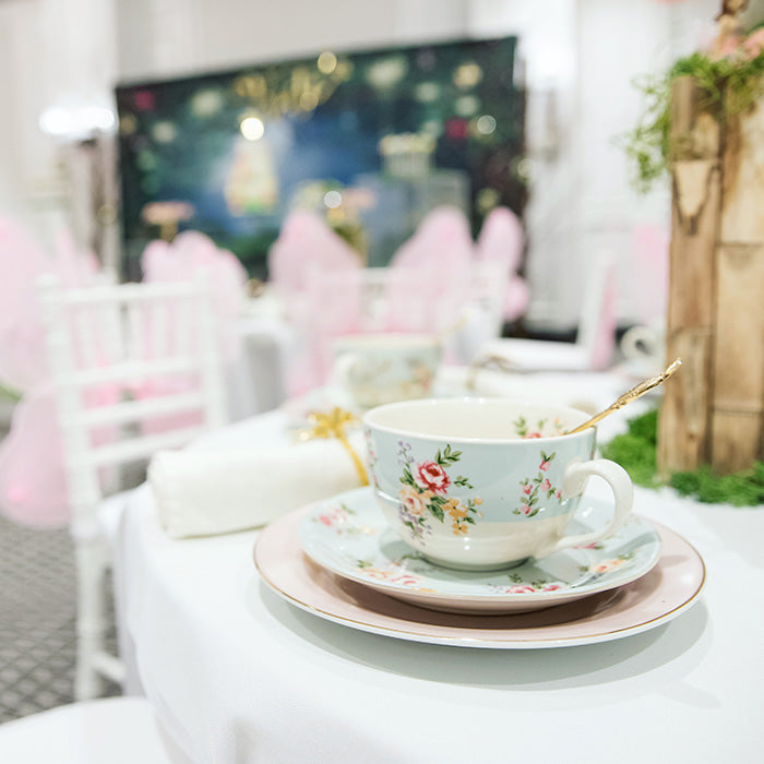 kids fairy tea party set up