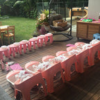 kids pamper girl party set up