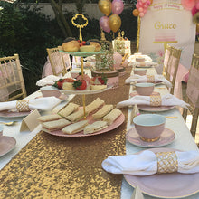 luxurious high tea display with themed party food