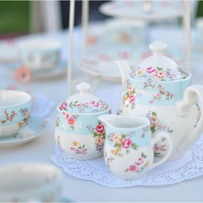 themed kids high tea party set up with Robert Gordon fine china