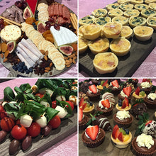 a selection of adult finger foods for a party
