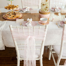 pink children's high tea party with themed food
